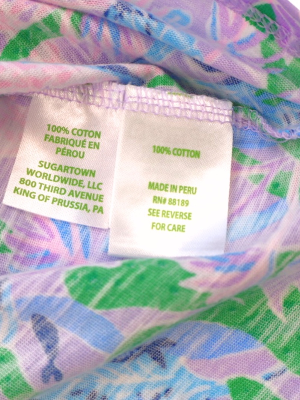 Lilly Pulitzer Tropical Print Pink Blue Top XXS - Picture 4 of 8